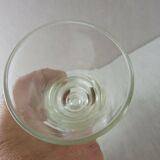 Old wormwood glass in molded glass, in thick glass