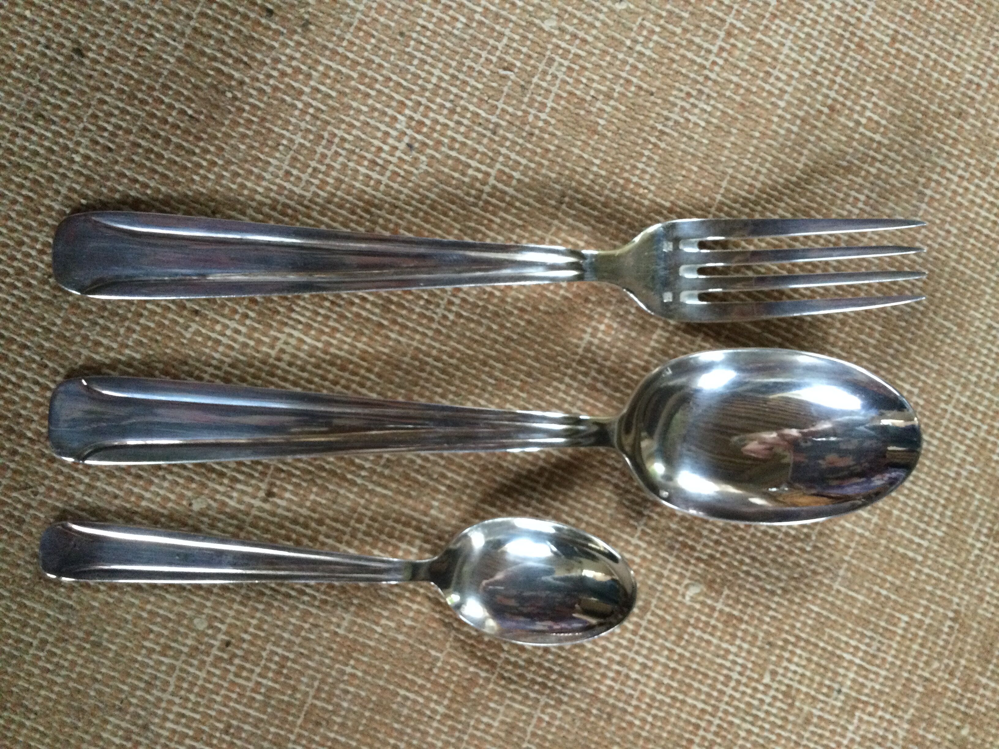 Old housewife in silver metal