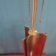 Large pair of 70s gold metal table lamps