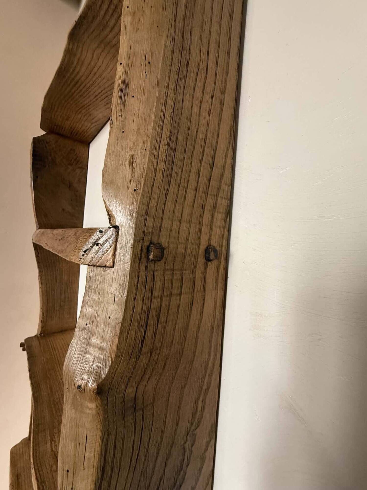 Solid wood wall shelf / storage shelf