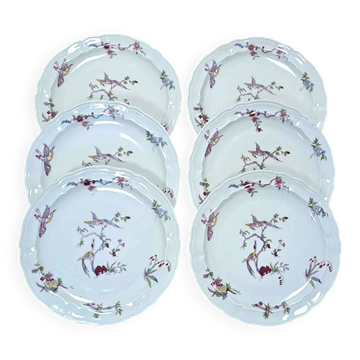 6 assiettes plates Bernardaud modèle Chantilly