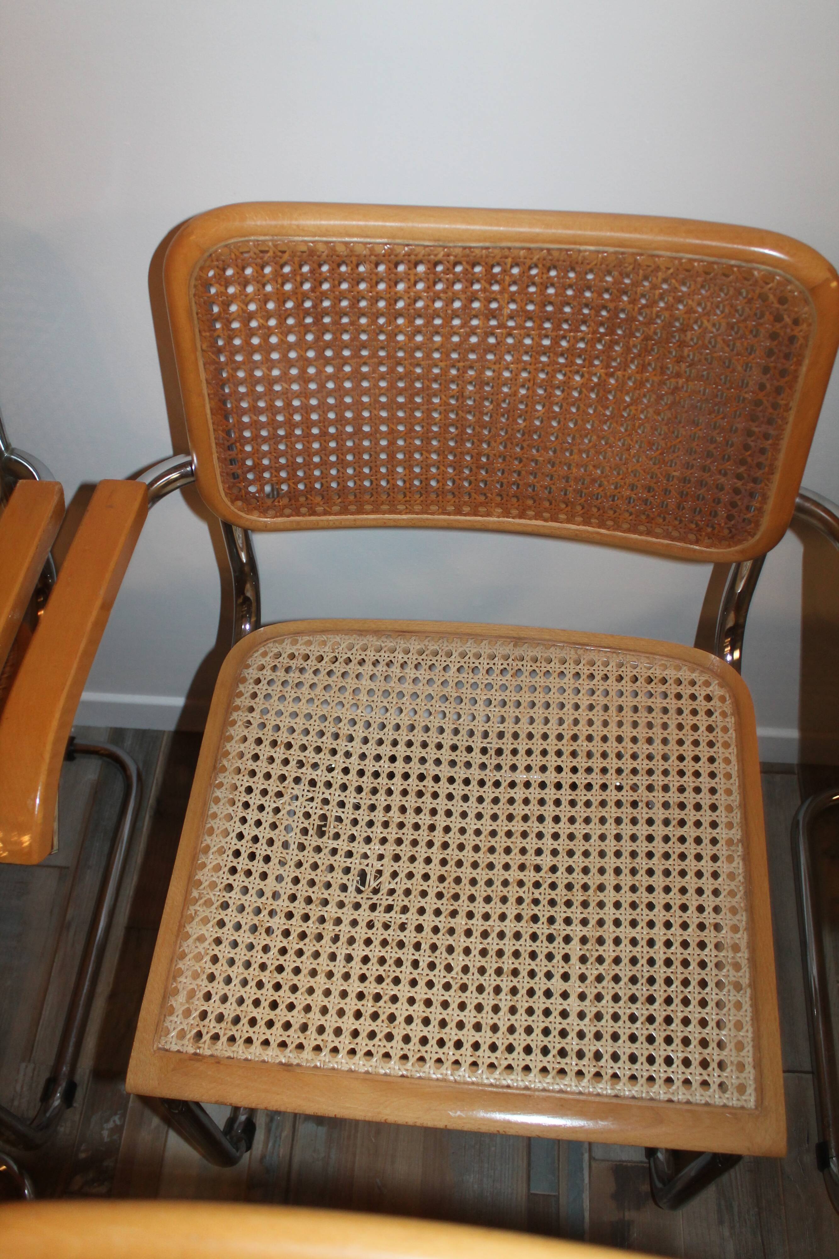 Lot 8 cesca B64 armchairs by Marcel Breuer