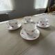 Set of 4 english porcelain tea cups