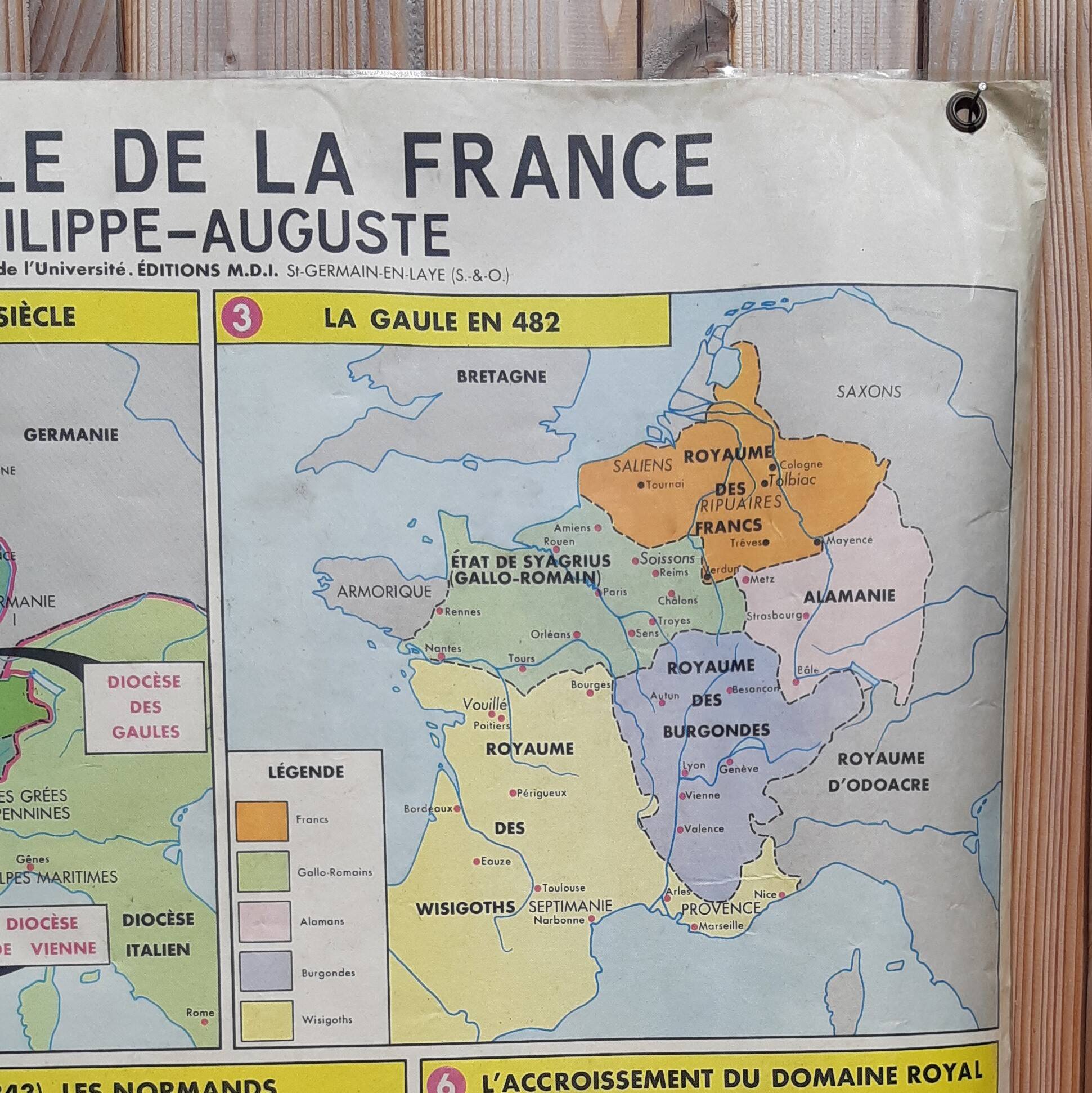 MDI school map "The territorial formation of France"