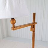 Sculptural modern floor lamps in pine, Yngve Ekström Sweden 1970s