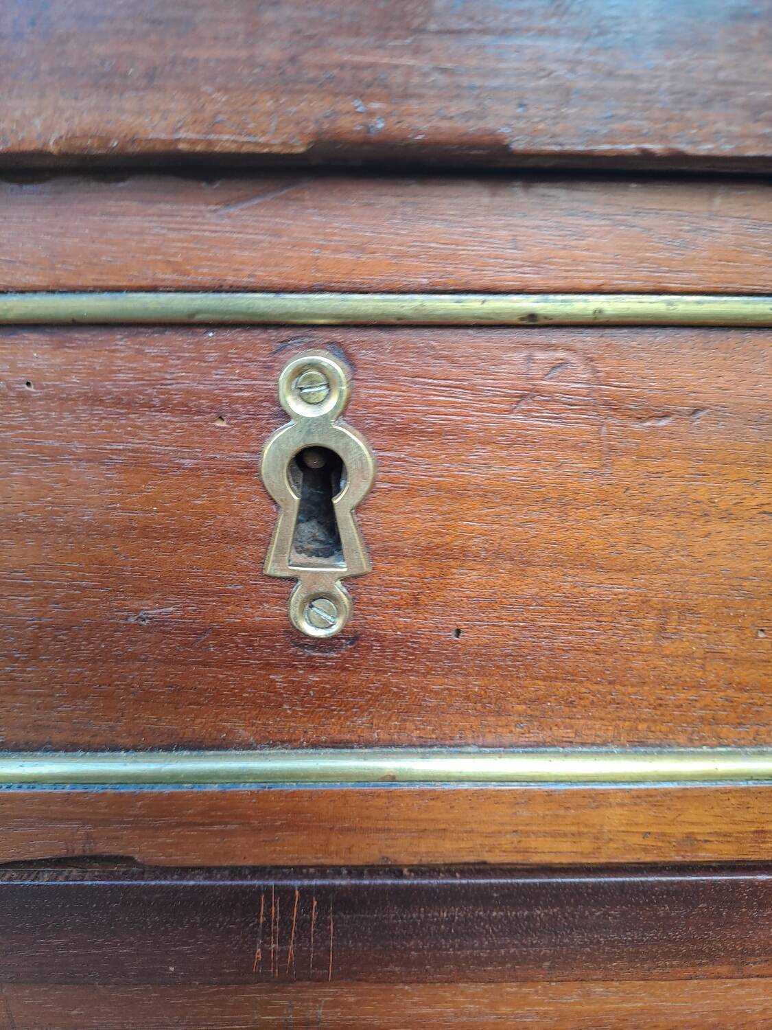 Louis XVI chest of drawers, mahogany, late 18th century, early 19th century