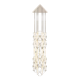 Lustre trio 2x4 mosaic - white + black wires - designheure