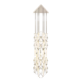 Lustre trio 2x4 mosaic - white + black wires - designheure