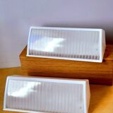 Pair of Holophane wall lights 1950 industrial