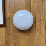 Opaline wall light, vintage ceiling fixture, half-spherical half-moon, 25 cm.