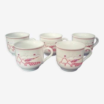 Set of 5 Arcopal cups