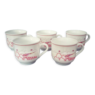 Set of 5 Arcopal cups