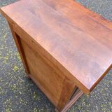 Louis XIV bedside table in solid wood with 2 drawers.