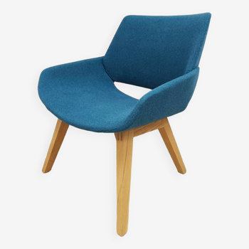 Monk armchair from Prostoria in blue fabric