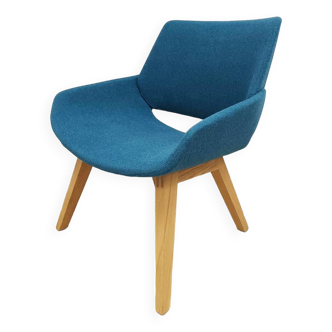 Monk armchair from Prostoria in blue fabric