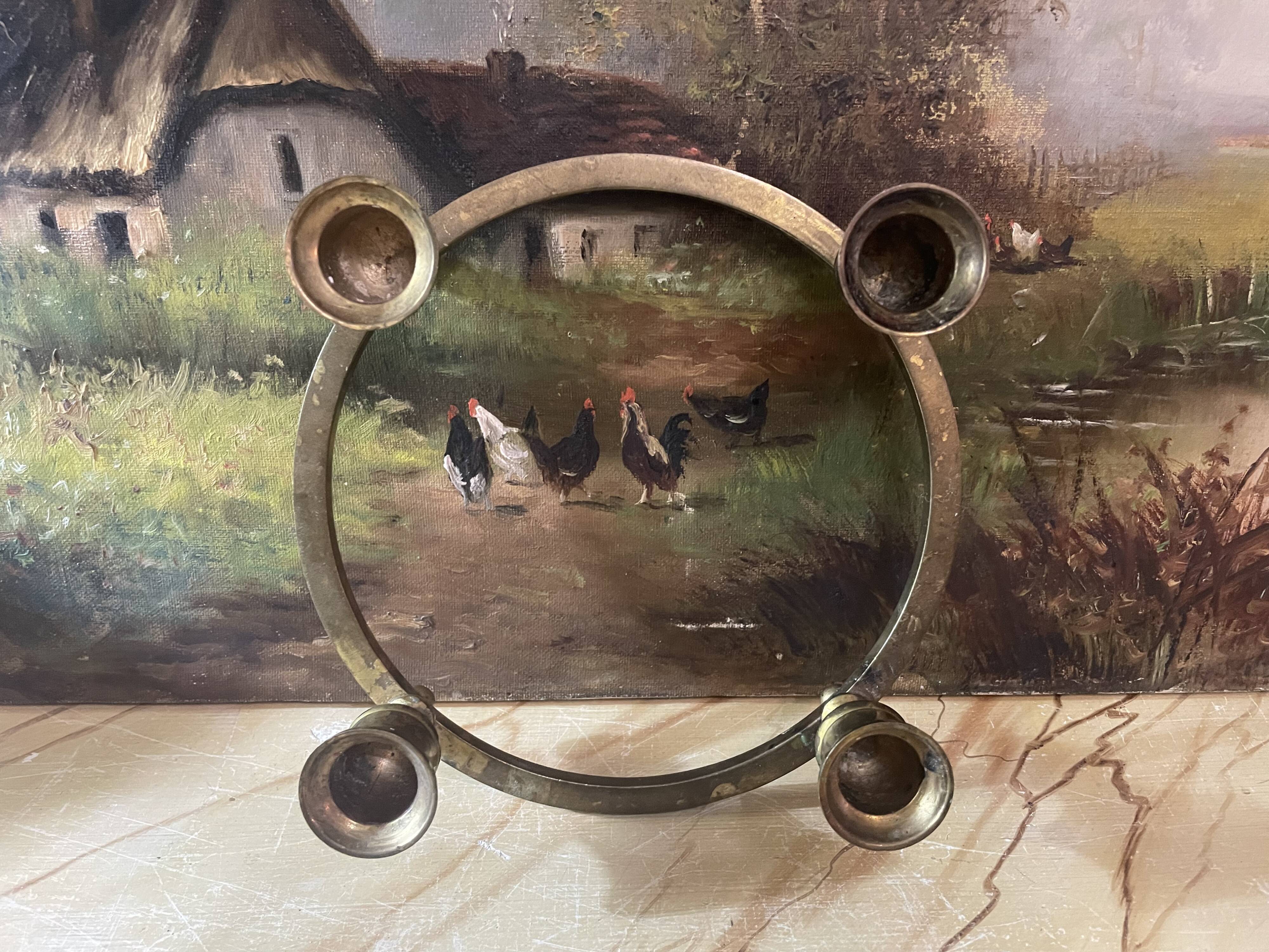 Vintage circle candle holder