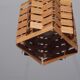Scandinavian vintage wooden pendant lamp 1960