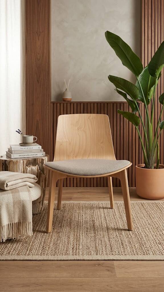 Enea Lottus 4L wood leather armchair