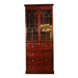 Mahogany bookcase with secretary - 18th century