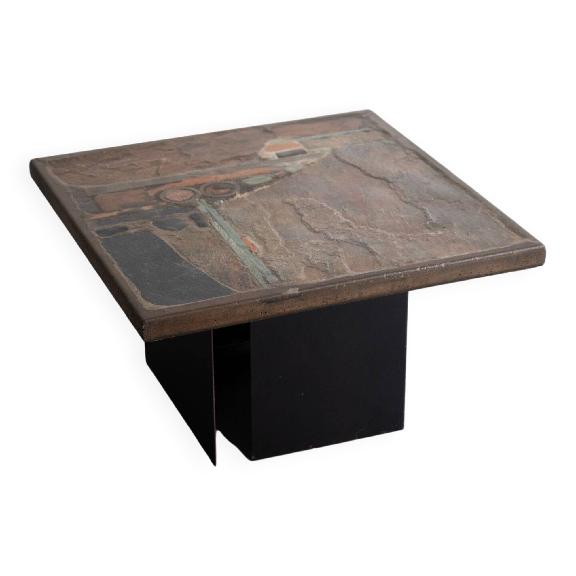 Brutalist coffee table by Paul Kingma