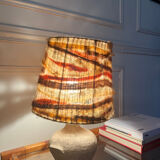 Vintage wool lampshade lamp