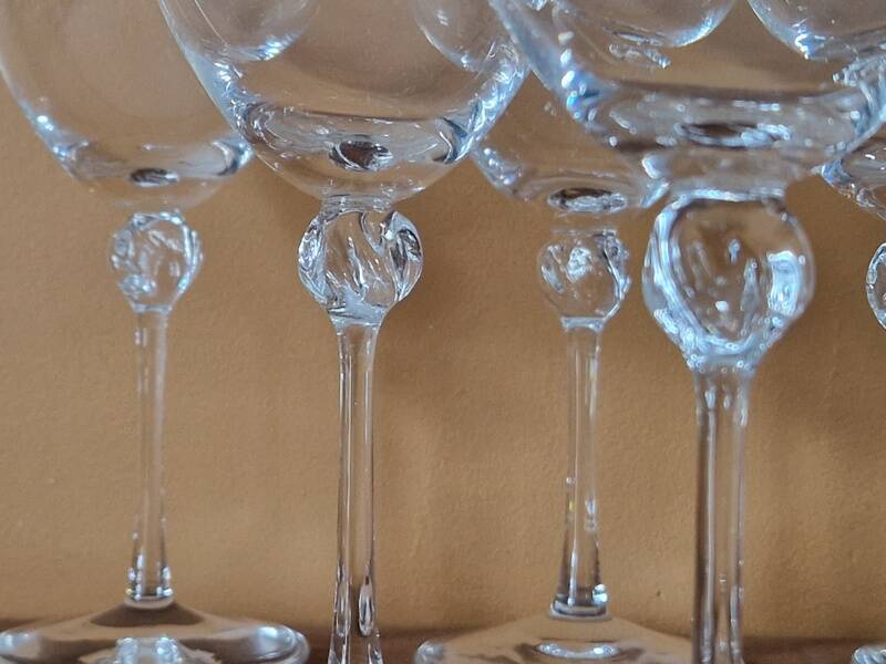 Daum France - Série de 6 verres à eau n°2 en cristal - Modèle Boléro - 17,7