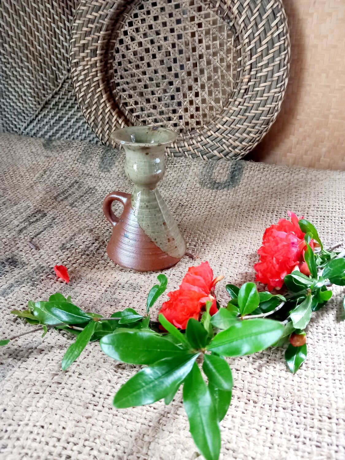 Sandstone hand candle holder