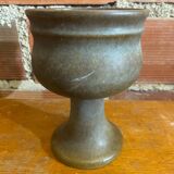 Chalice tankard antique strehla grey stoneware gdr germany vintage