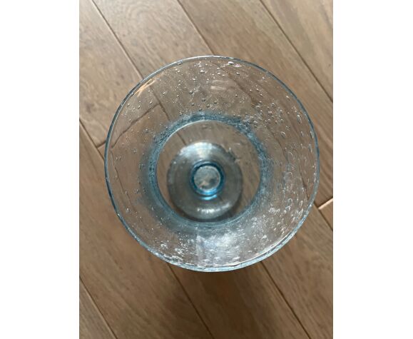 Photophore bougeoir en verre souffle verrerie de Biot, made in france |  Selency