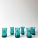 Set of bubble glass water glasses from the 1960s.