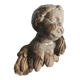 Gilded and silvered wooden angel's head, 18th century