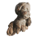 Gilded and silvered wooden angel's head, 18th century