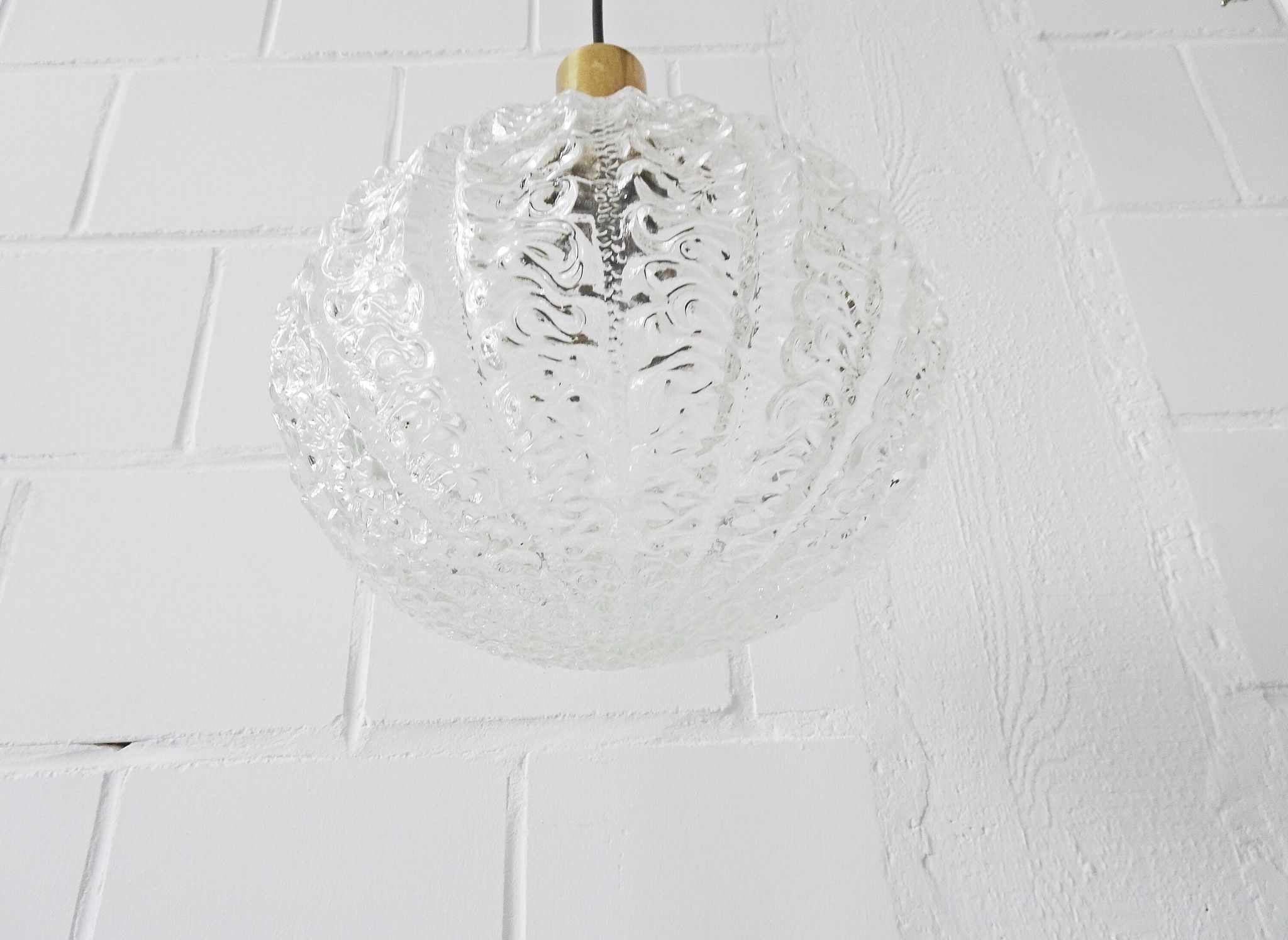 Limburg glass ball suspension lamp 1960s