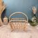 Rattan magazine rack
