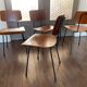 Set of 4 teak and steel dining chairs by Tjerk Reijenga for Pilastro 1950s