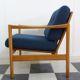 Walter knoll relax armchair 1960s in blue fabric