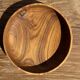 Bowl, cut or presentation plate in monoxyle teak D21 H5