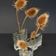 Set of 3 solifleur block vases walther glas 60s 70s op art arrangement vase