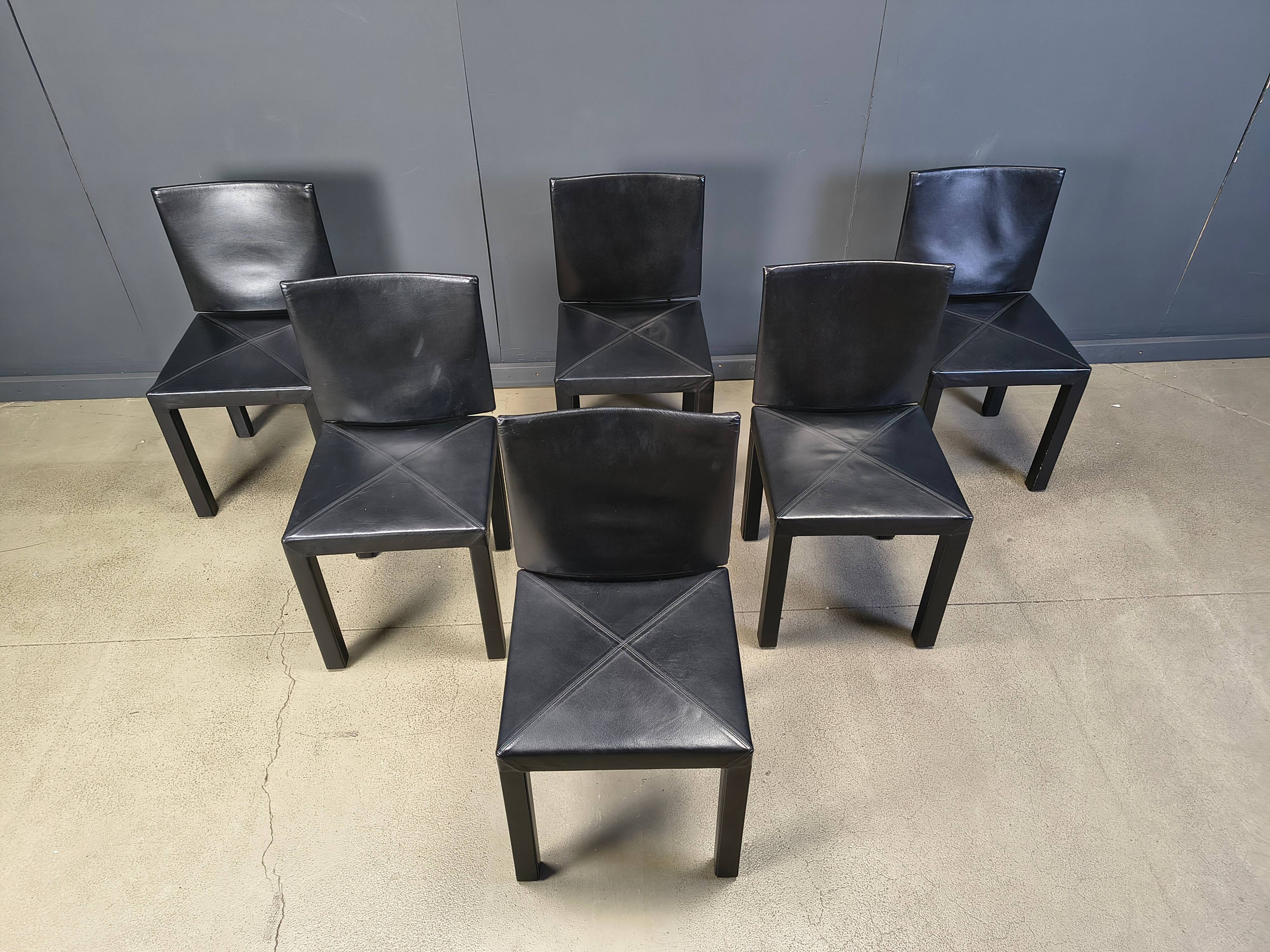 Arcadia dining chairs by Paolo Piva for B&B Italia set of 6