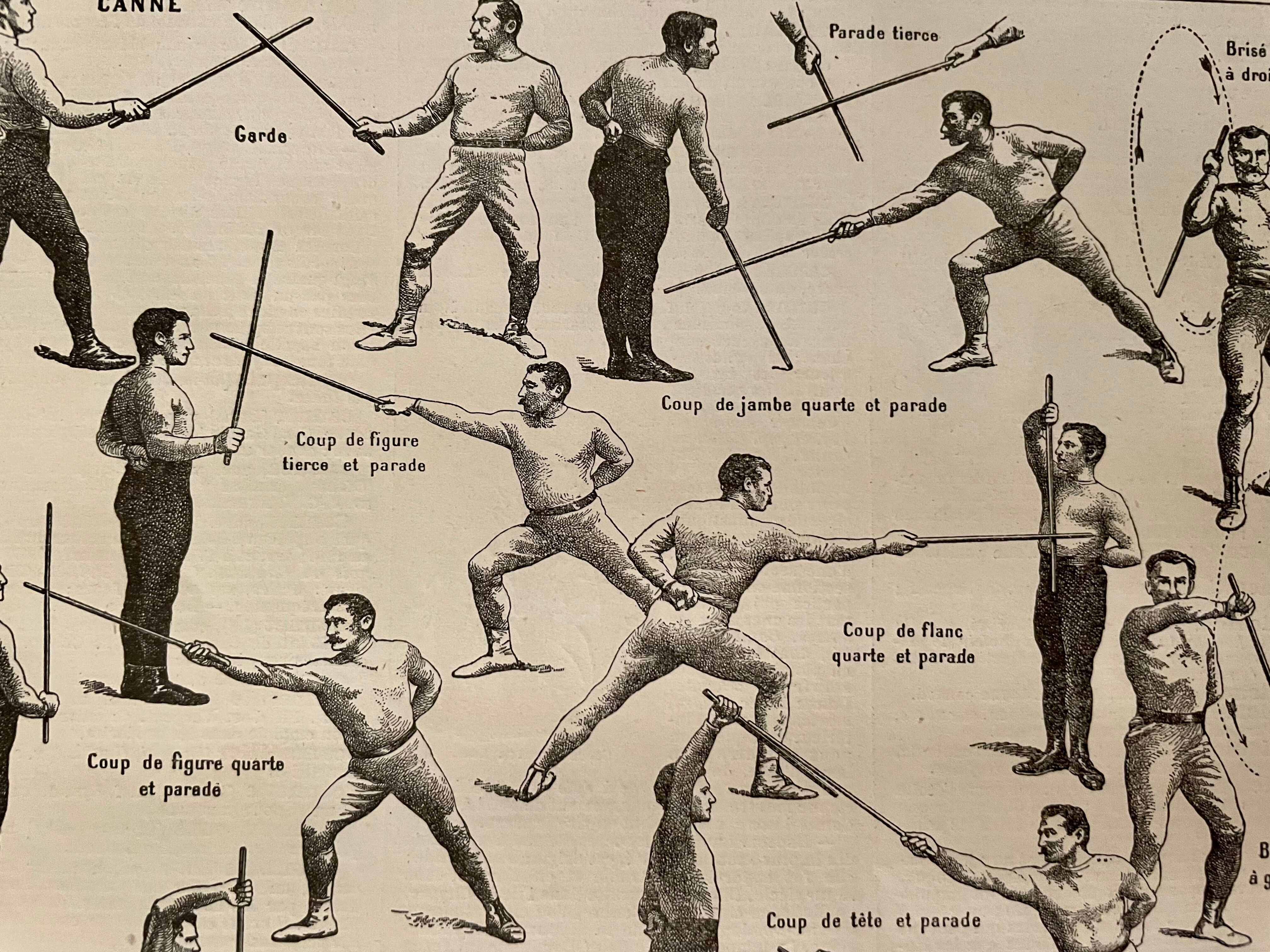 Lithograph on the cane of 1922, sport