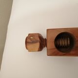 Nut and hazelnut nutcracker in olive wood