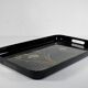 Lacquered plate "iris" 48 x 29 cm - japan 1970
