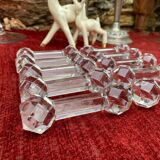 Antique faceted glass knife rest
