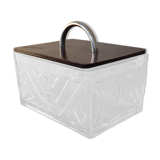 Art deco glass cake box
