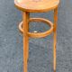 Art Deco Wooden Pedestal Table Carved with Star / Antique Side Table 1930