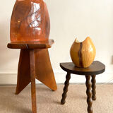 Vase Grandjean Jourdan imitation wood Vallauris