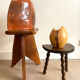 Vase Grandjean Jourdan imitation wood Vallauris