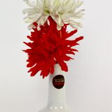 White vase with flowers vintage Thomas