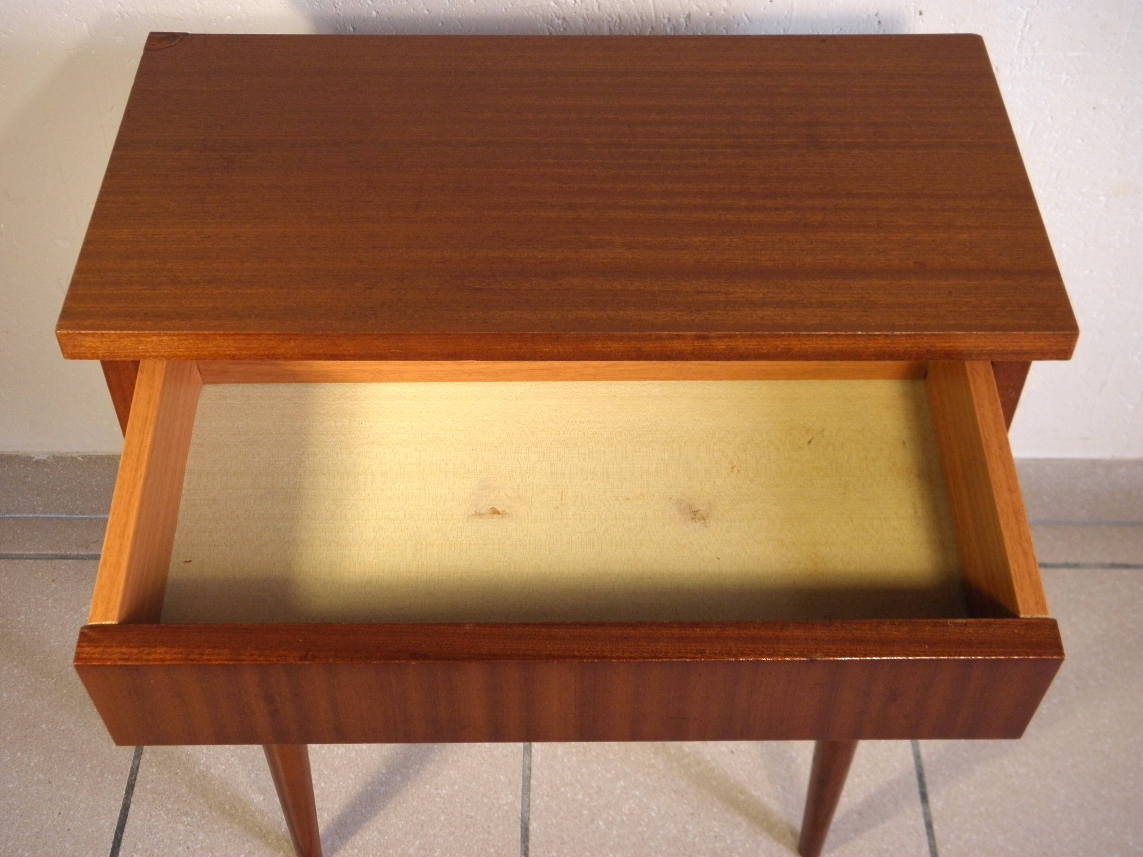 Bedside table with spindle feet 1960s - 1970s