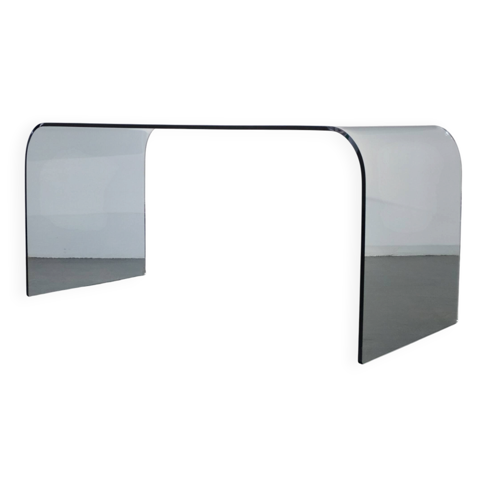 Glass writing desk by Fiam